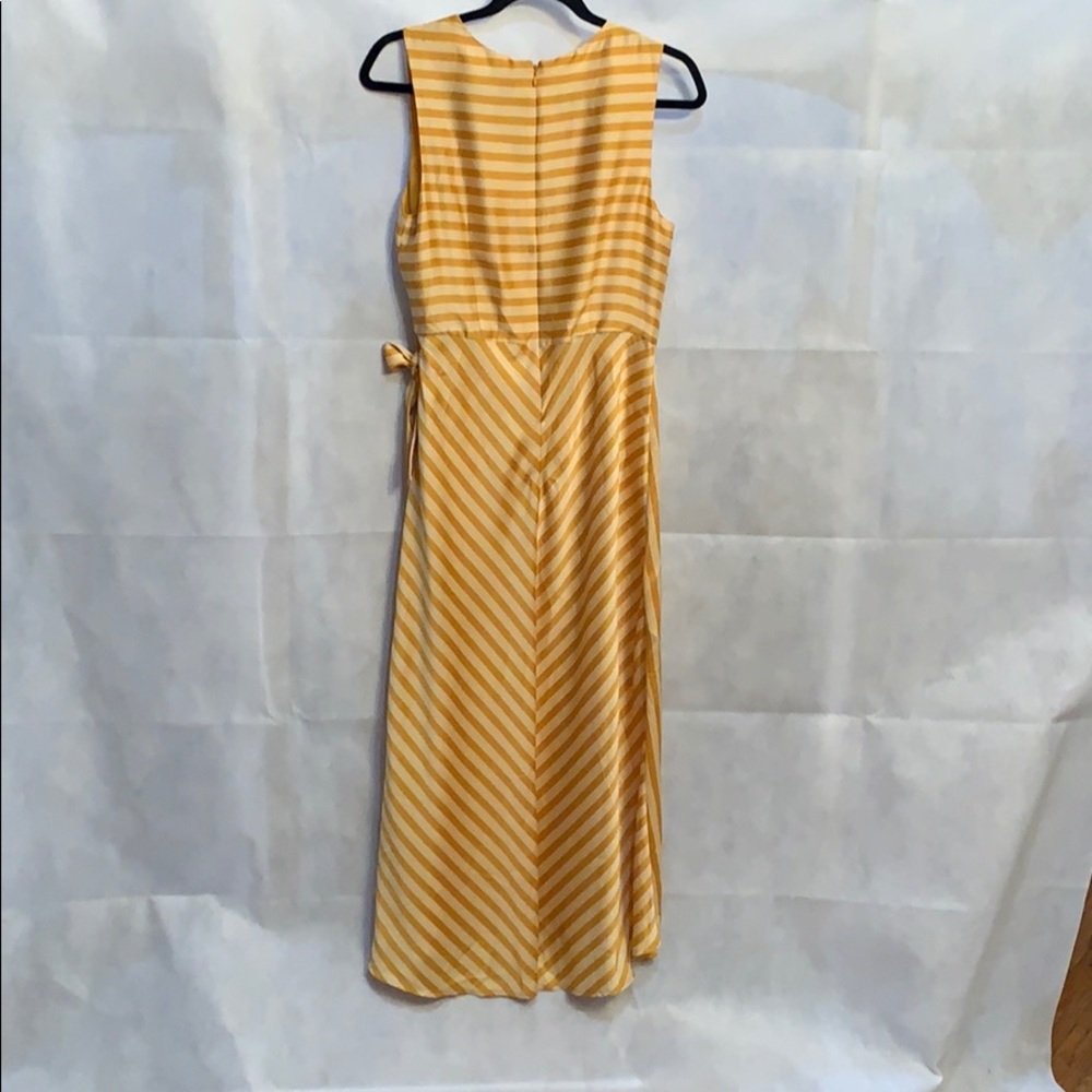 Vince Camuto  yellow tie striped casual maxi dress